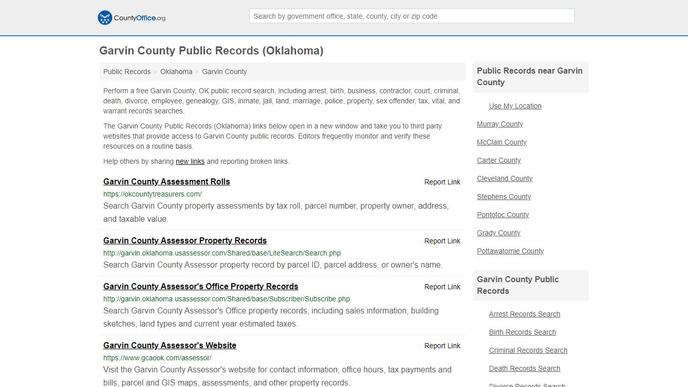 Public Records - Garvin County, OK (Business, Criminal ...